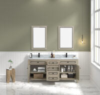 Legion Furniture 72" LIGHT OAK FINISH SINK VANITY CABINET WITH CARRARA WHITE TOP WV2272-O