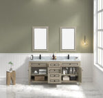 Legion Furniture 72" LIGHT OAK FINISH SINK VANITY CABINET WITH CARRARA WHITE TOP WV2272-O