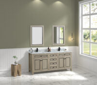 Legion Furniture 72" LIGHT OAK FINISH SINK VANITY CABINET WITH CARRARA WHITE TOP WV2272-O