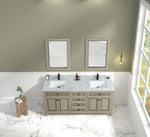 Legion Furniture 72" LIGHT OAK FINISH SINK VANITY CABINET WITH CARRARA WHITE TOP WV2272-O