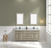 Legion Furniture 72" LIGHT OAK FINISH SINK VANITY CABINET WITH CARRARA WHITE TOP WV2272-O