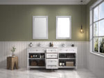 Legion Furniture 72" WHITE FINISH SINK VANITY CABINET WITH CARRARA WHITE TOP WV2272-W