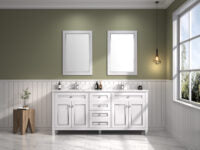 Legion Furniture 72" WHITE FINISH SINK VANITY CABINET WITH CARRARA WHITE TOP WV2272-W