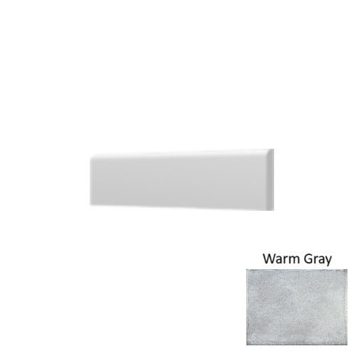 Roca Tile Usa Inc Roca Tile Usa S4269 Olaria Warm Gray 2X6 Ceramic Wall Bullnose Olw769-S4269