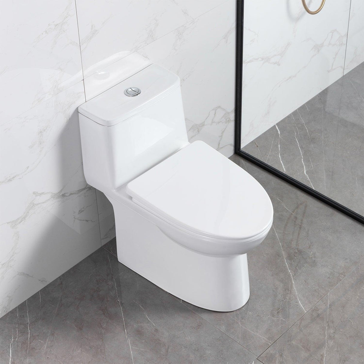 Blossom T9 03 Sleek One-Piece Toilet with Dual-Mode Flushing & ADA Height