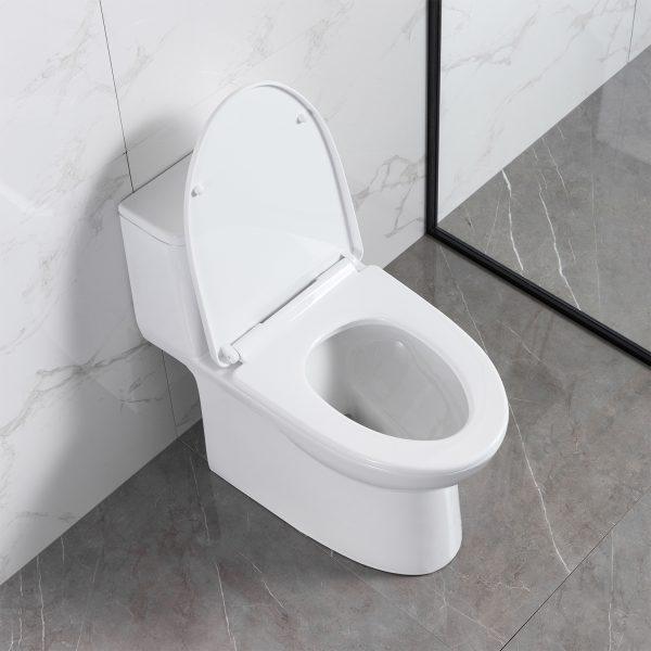 Blossom T9 03 Sleek One-Piece Toilet with Dual-Mode Flushing & ADA Height