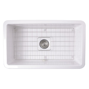 Nantucket Sinks 32-Inch Undermount Fireclay Kitchen Sink Wellfleet-3218W