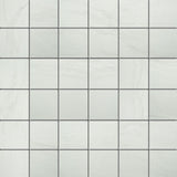 Durban White 12"x12" Matte Porcelain Mosaic Tile room shot kitchen view