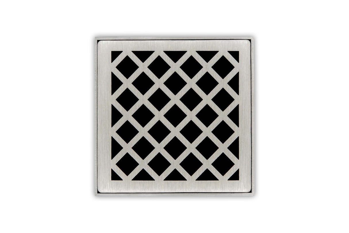 Infinity Drain XS 4 4” Strainer - Criss-Cross Pattern for X 4, XD 4, XDB 4