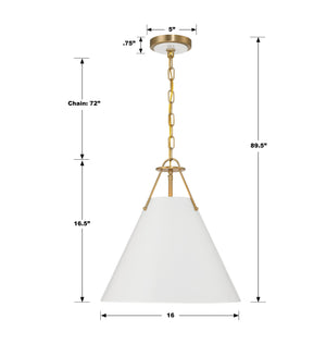 Xavier 3 Light Matte Black Pendant XAV-B8305-MK