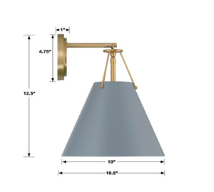 Xavier 1 Light Matte Black Sconce XAV-B8311-MK
