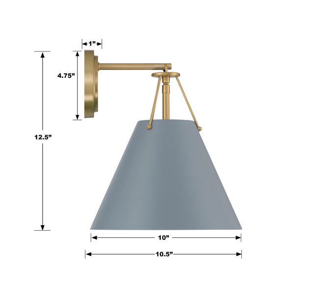 Xavier 1 Light Matte Black Sconce XAV-B8311-MK