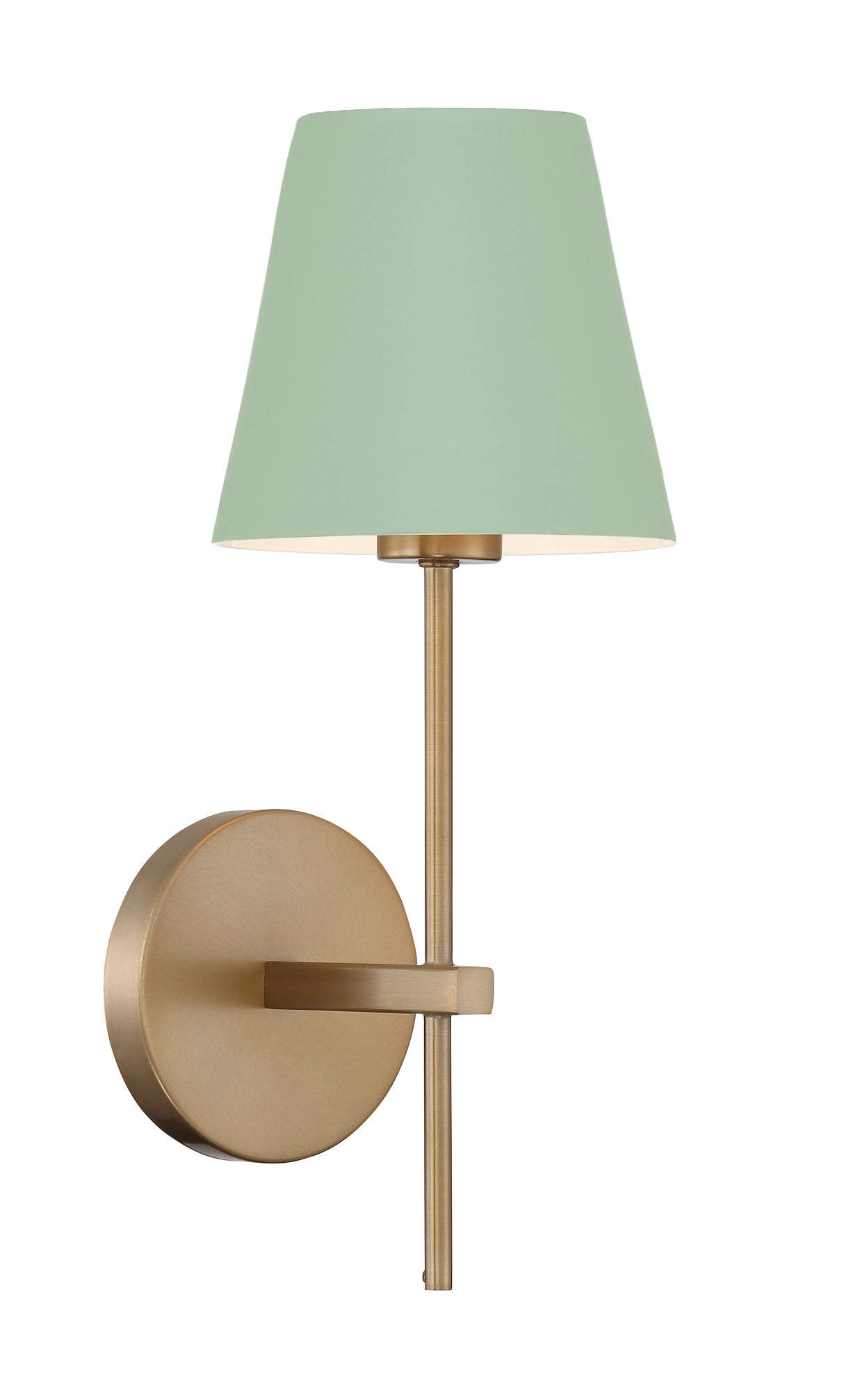 Xavier 1 Light Vibrant Gold + Green Sconce XAV-B8321-VG-GR