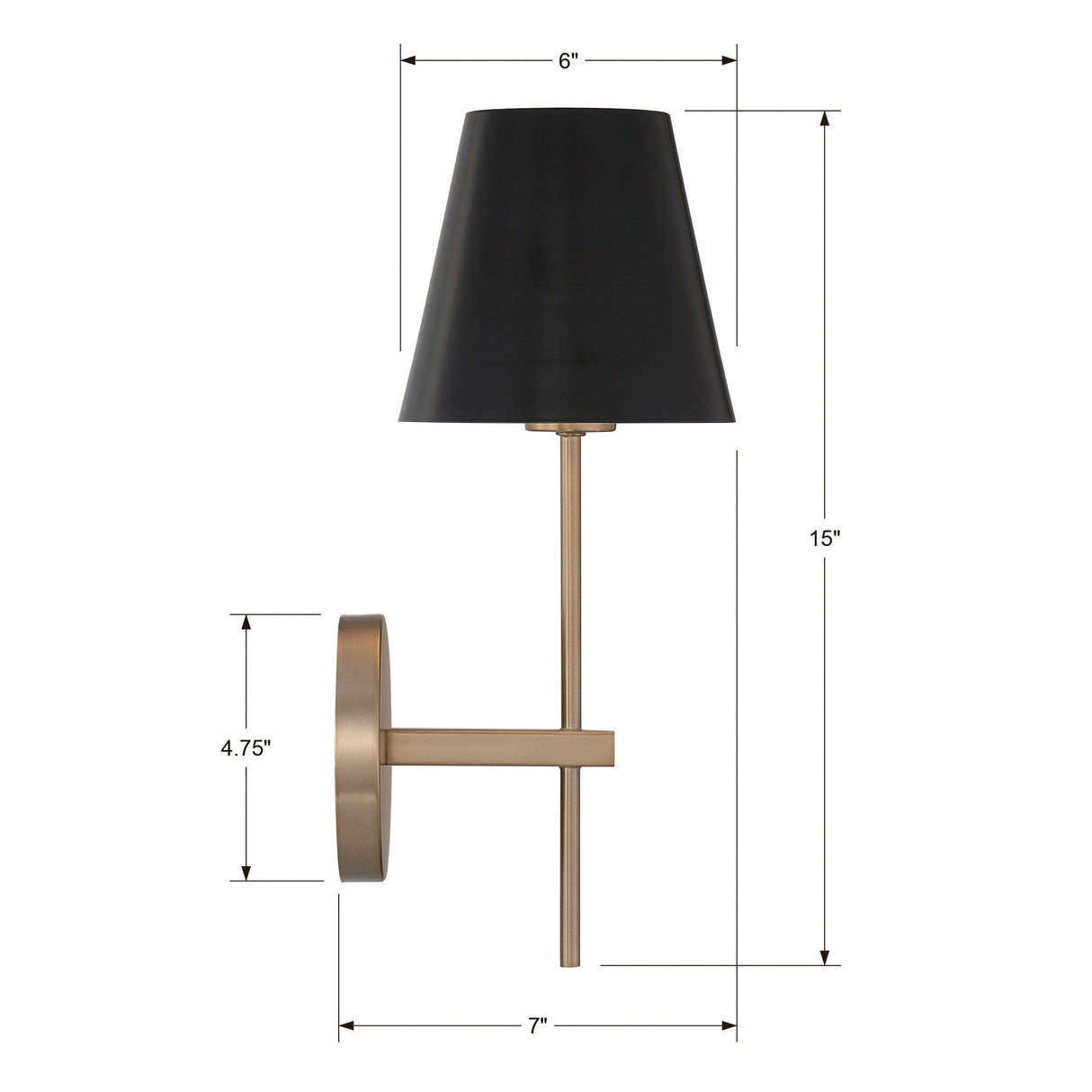 Xavier 1 Light Matte Black Sconce XAV-B8321-MK