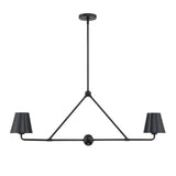 Xavier 2 Light Matte Black Chandelier XAV-B9302-MK