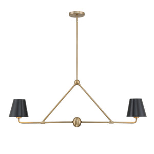 Xavier 2 Light Vibrant Gold Chandelier XAV-B9302-VG