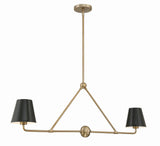 Xavier 2 Light Matte Black Chandelier XAV-B9302-MK