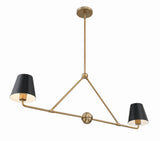 Xavier 2 Light Matte Black Chandelier XAV-B9302-MK