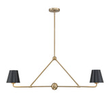 Xavier 2 Light Matte Black Chandelier XAV-B9302-MK