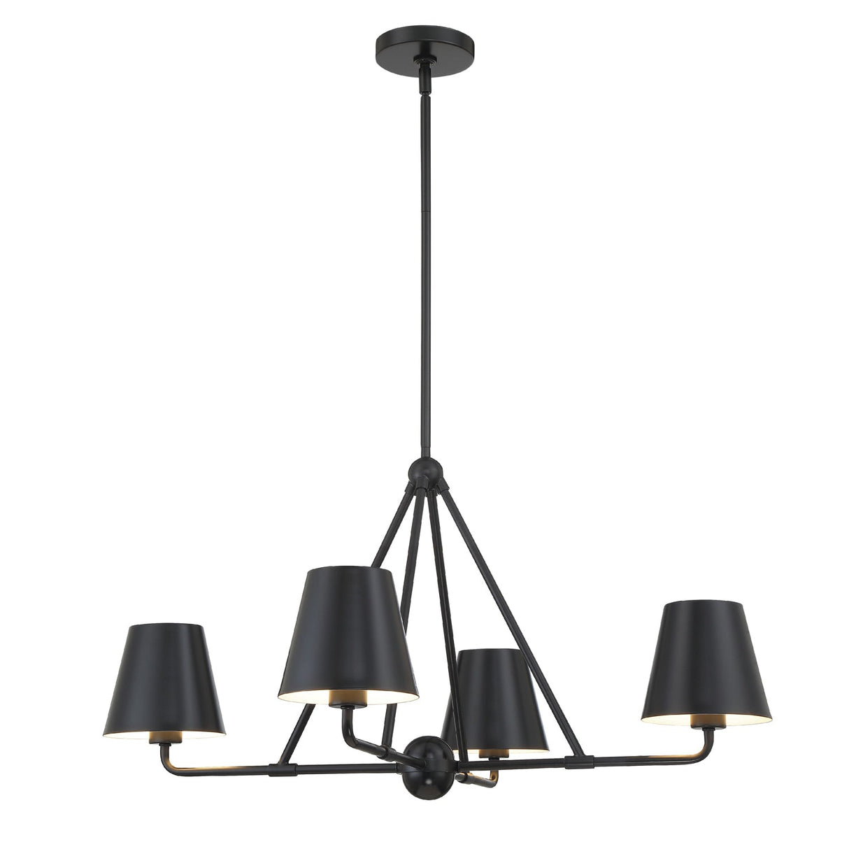 Xavier 4 Light Matte Black Chandelier XAV-B9304-MK