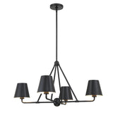 Xavier 4 Light Matte Black Chandelier XAV-B9304-MK