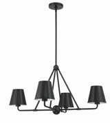 Xavier 4 Light Matte Black Chandelier XAV-B9304-MK