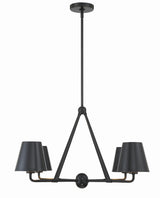 Xavier 4 Light Matte Black Chandelier XAV-B9304-MK