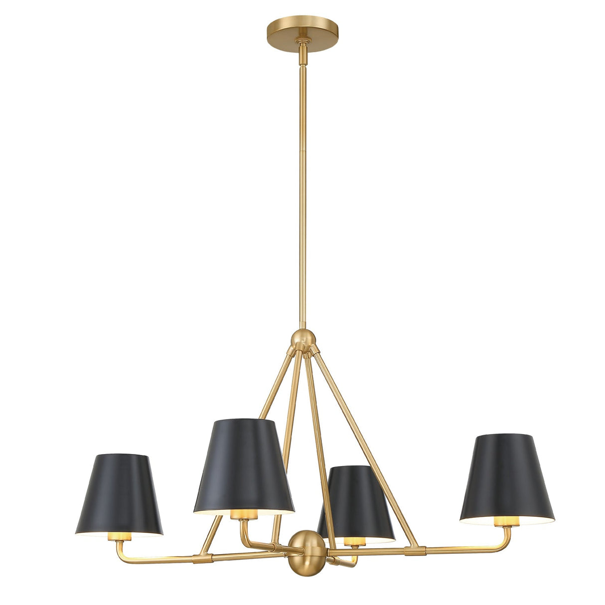 Xavier 4 Light Vibrant Gold Chandelier XAV-B9304-VG