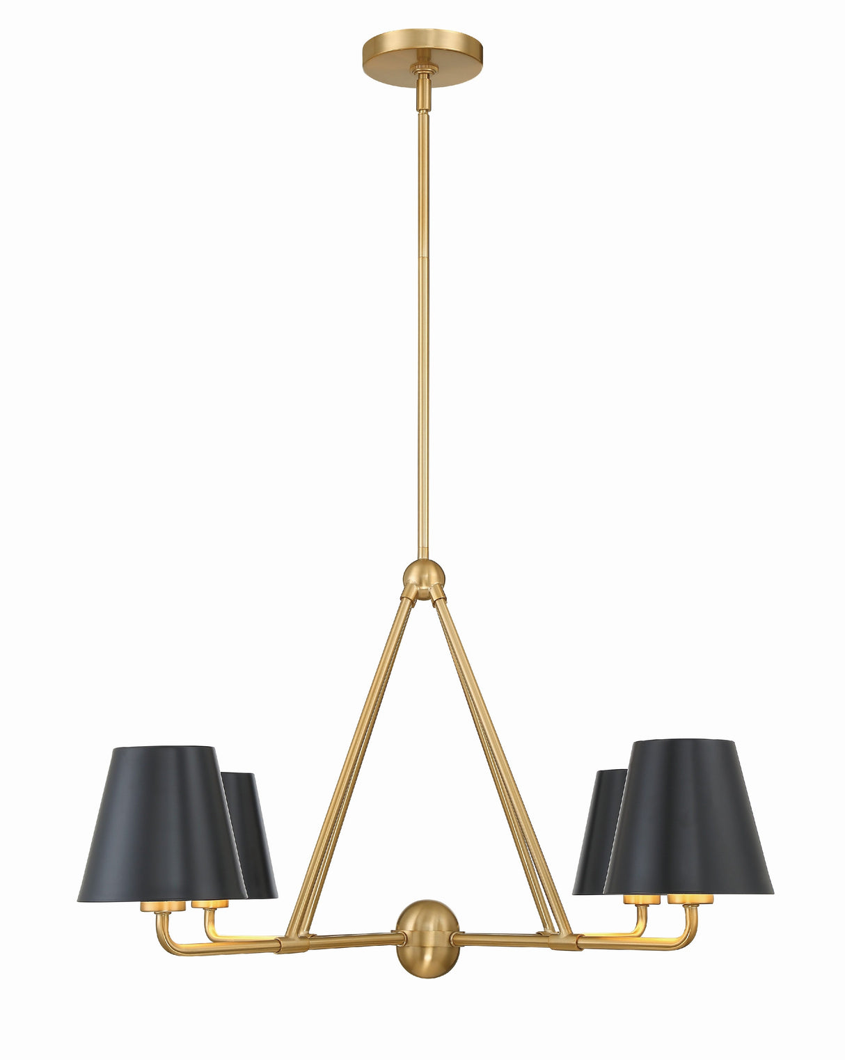 Xavier 4 Light Matte Black Chandelier XAV-B9304-MK