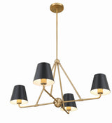 Xavier 4 Light Matte Black Chandelier XAV-B9304-MK