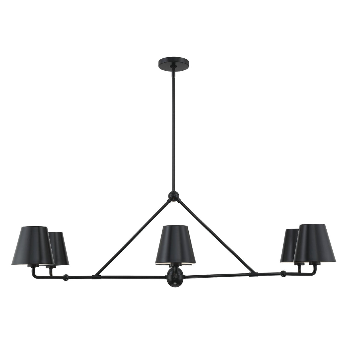 Xavier 6 Light Matte Black Chandelier XAV-B9306-MK