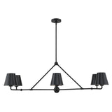 Xavier 6 Light Matte Black Chandelier XAV-B9306-MK