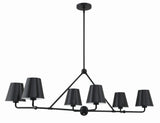 Xavier 6 Light Matte Black Chandelier XAV-B9306-MK