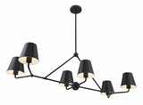 Xavier 6 Light Matte Black Chandelier XAV-B9306-MK