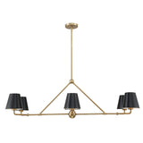 Xavier 6 Light Vibrant Gold Chandelier XAV-B9306-VG