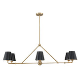 Xavier 6 Light Matte Black Chandelier XAV-B9306-MK