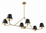 Xavier 6 Light Matte Black Chandelier XAV-B9306-MK