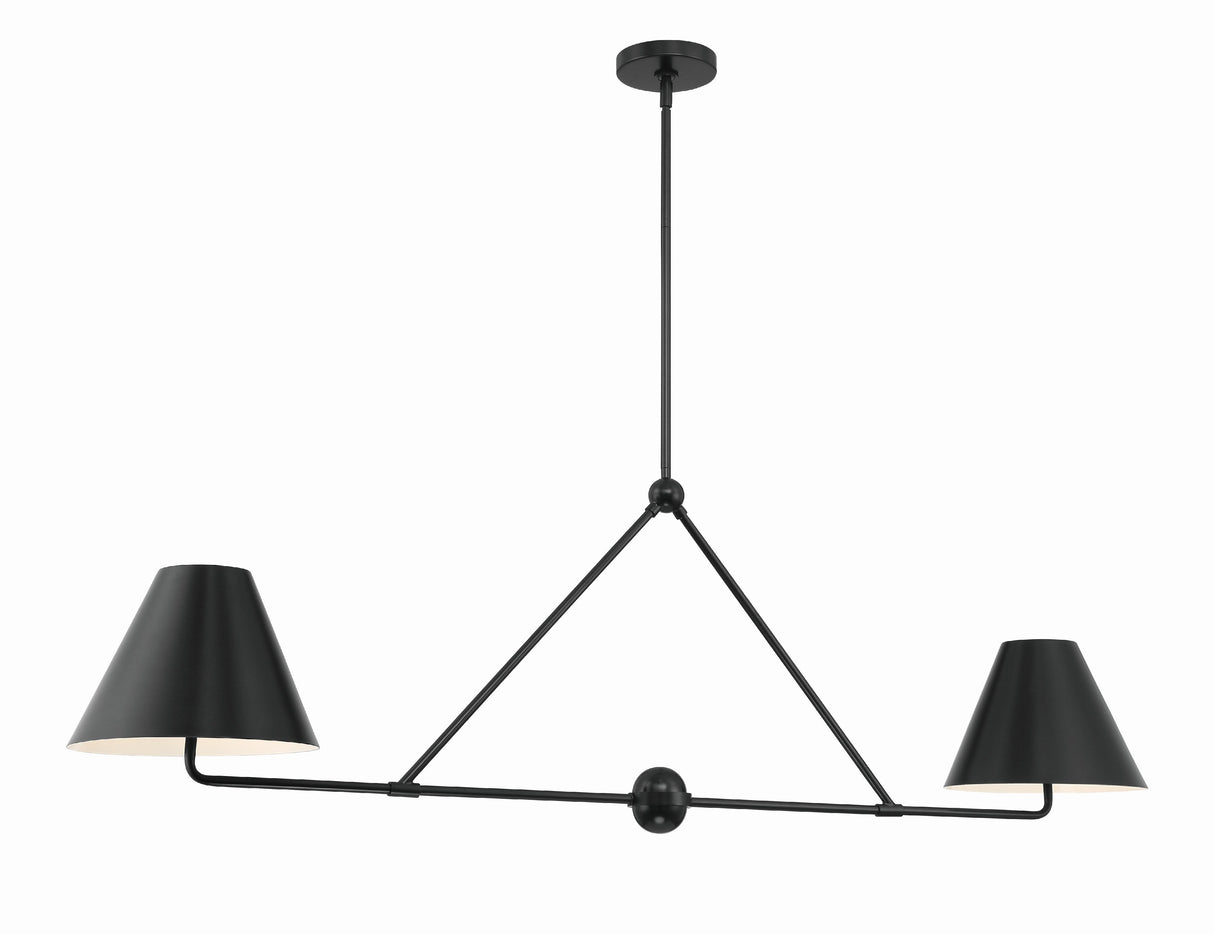 Xavier 4 Light Matte Black Chandelier XAV-B9307-MK