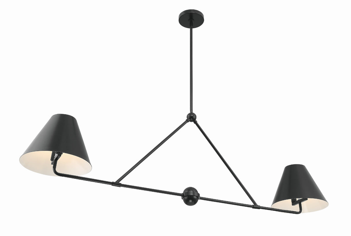 Xavier 4 Light Matte Black Chandelier XAV-B9307-MK