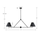 Xavier 4 Light Matte Black Chandelier XAV-B9307-MK