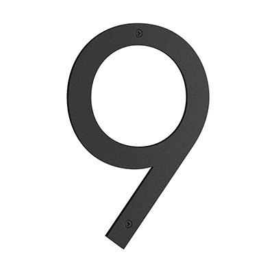 Smedbo Nordic House Number 9 in Matte Black