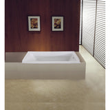 Aqua Eden XVTPN603220R 60-Inch Acrylic Rectangular Drop-In Tub with Right Hand Drain, White