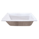 Aqua Eden XVTPN603220R 60-Inch Acrylic Rectangular Drop-In Tub with Right Hand Drain, White