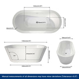 New England Home Goods 67" Opus Freestanding acrylic bathtub