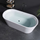 New England Home Goods 67" Lumina Freestanding acrylic bathtub
