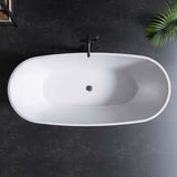 New England Home Goods 71" Form Freestanding acrylic bathtub