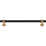 Top Knobs M2744 Bit Pull 8 13/16 Inch (c-c) - Flat Black and Honey Bronze
