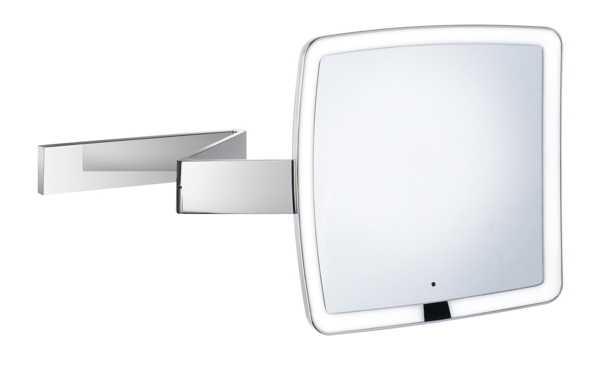Smedbo Outline Make-up Mirror LED wallmount X7 in Polished Chrome