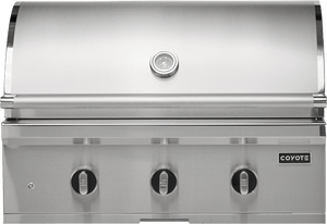 Coyote C3C30NG-FS 30" C-Series Gas Grill with Cart, 3 Burners, Natural Gas, Stainless Steel