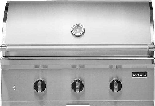 Coyote C3C30NG-FS 30" C-Series Gas Grill with Cart, 3 Burners, Natural Gas, Stainless Steel